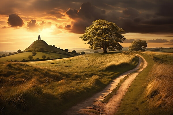 Glastonbury Tor Picture Board by Picture Wizard