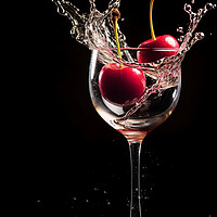 Buy canvas prints of Cherry Splash 2 by Picture Wizard