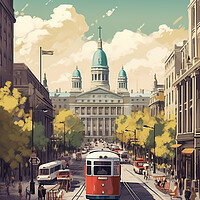Buy canvas prints of Montreal 1950s Travel Poster by Picture Wizard