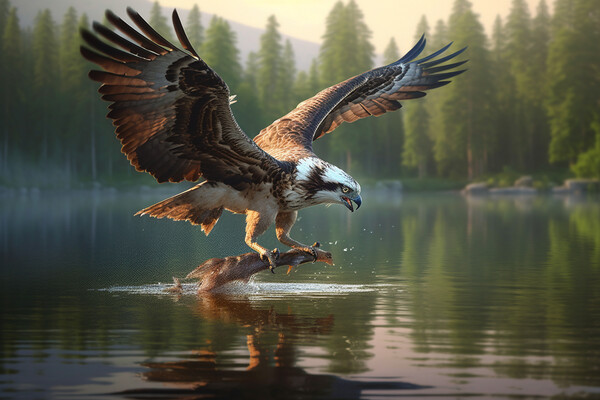 Osprey Hunting Picture Board by Picture Wizard