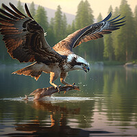 Buy canvas prints of Osprey Hunting by Picture Wizard