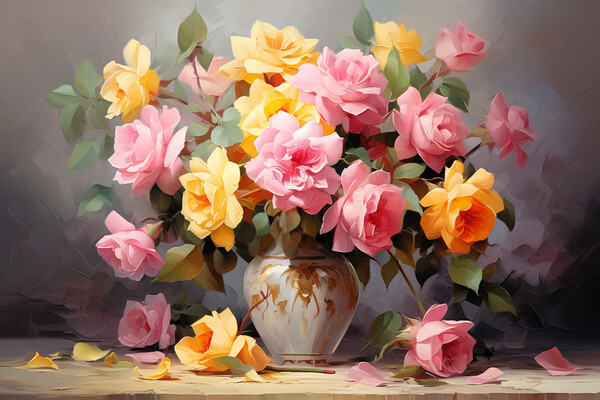 A vase of flowers on a table Picture Board by Picture Wizard
