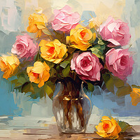 Buy canvas prints of Flowers Painting  by Picture Wizard