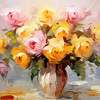 Buy canvas prints of Flowers Painting  by Picture Wizard