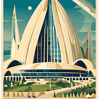 Buy canvas prints of Baku Vintage Travel Poster   by Picture Wizard