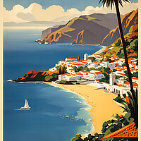 Buy canvas prints of Madeira Vintage Travel Poster   by Picture Wizard