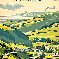 Buy canvas prints of Settle Vintage Travel Poster   by Picture Wizard