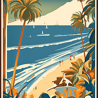 Buy canvas prints of Marbella Vintage Travel Poster   by Picture Wizard
