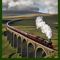 Buy canvas prints of North Yorkshire Vintage Travel Poster   by Picture Wizard