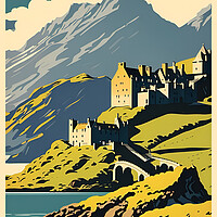 Buy canvas prints of Scotland Vintage Travel Poster   by Picture Wizard