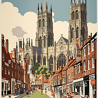Buy canvas prints of York Vintage Travel Poster   by Picture Wizard