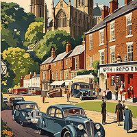 Buy canvas prints of Ripon Vintage Travel Poster by Picture Wizard