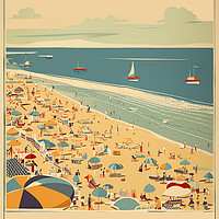 Buy canvas prints of Great Yarmouth Vintage Travel Poster by Picture Wizard
