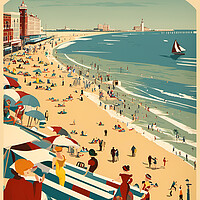 Buy canvas prints of Great Yarmouth Vintage Travel Poster by Picture Wizard