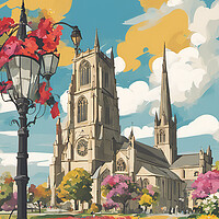 Buy canvas prints of Vintage Travel Poster Doncaster by Picture Wizard