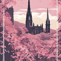 Buy canvas prints of Vintage Travel Poster Edinburgh by Picture Wizard