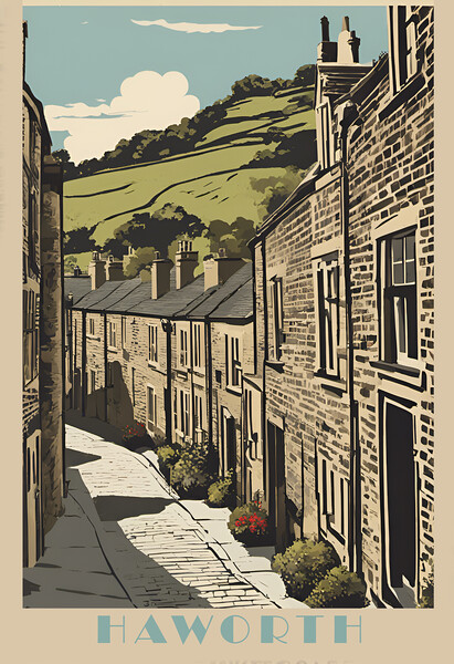 Haworth Vintage Travel Poster Picture Board by Picture Wizard