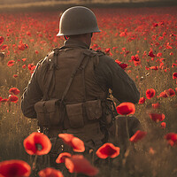 Buy canvas prints of Soldier Poppy Field by Picture Wizard