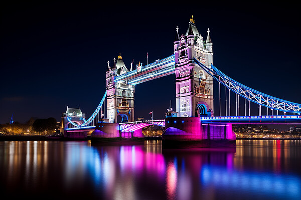 Tower Bridge at Night Picture Board by Picture Wizard