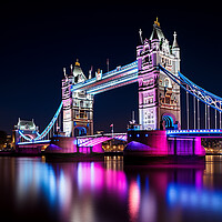 Buy canvas prints of Tower Bridge at Night by Picture Wizard