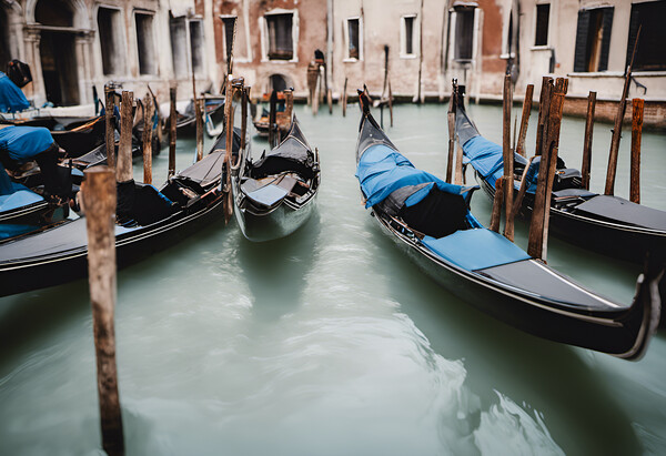 Venice Gondolas Picture Board by Picture Wizard