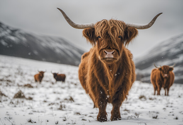 Highland Cattle Picture Board by Picture Wizard