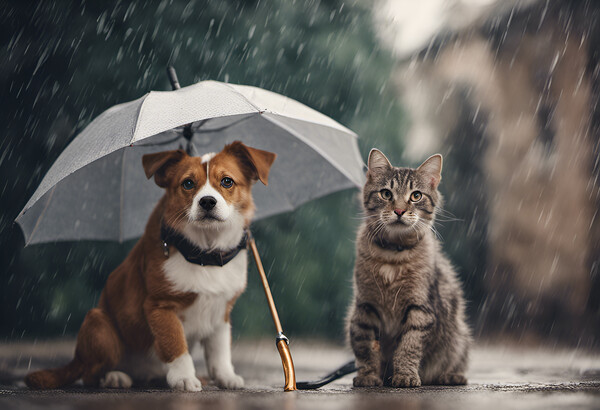 Raining Cats, Dogs Dry Picture Board by Picture Wizard