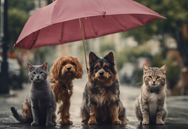 Raining Cats and Dogs Picture Board by Picture Wizard