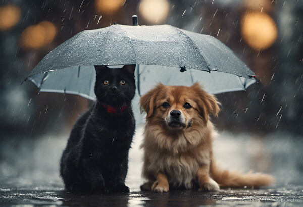Raining Cats and Dogs Picture Board by Picture Wizard