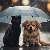 Buy canvas prints of Raining Cats and Dogs by Picture Wizard