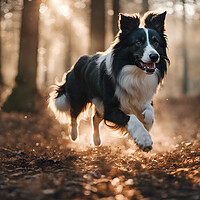 Buy canvas prints of Running Collie by Picture Wizard