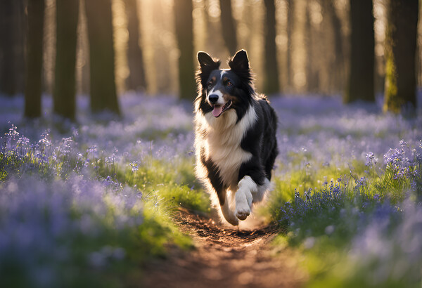 Running Collie Picture Board by Picture Wizard