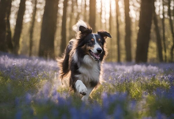 Running Collie Picture Board by Picture Wizard