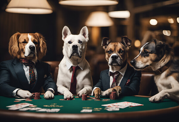 Dogs Playing Poker Picture Board by Picture Wizard