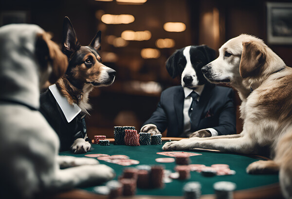 Dogs Playing Poker Picture Board by Picture Wizard