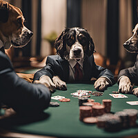 Buy canvas prints of Dogs Playing Poker by Picture Wizard