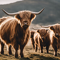 Buy canvas prints of Highland Cattle by Picture Wizard