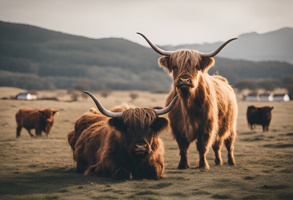 Highland Cattle Picture Board by Picture Wizard