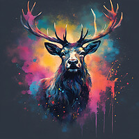 Buy canvas prints of Highland Stag Portrait by Picture Wizard