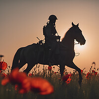 Buy canvas prints of Mounted Cavalry Poppy by Picture Wizard