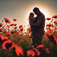 Buy canvas prints of Poppy Field Homecoming by Picture Wizard