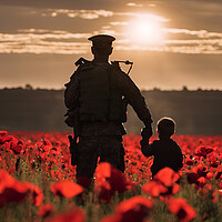 Buy canvas prints of Poppy field soldier by Picture Wizard