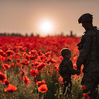 Buy canvas prints of Poppy Field Homecoming by Picture Wizard