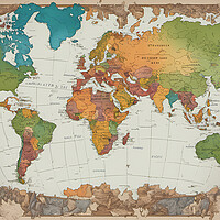 Buy canvas prints of Fantasy Map by Picture Wizard