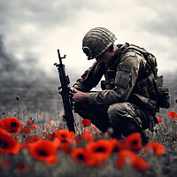 Buy canvas prints of Poppy Field Soldier 3 by Picture Wizard