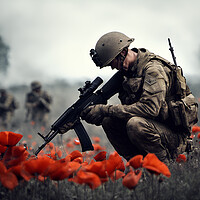 Buy canvas prints of Poppy Field Soldier 5 by Picture Wizard