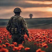 Buy canvas prints of Poppy Field Soldier by Picture Wizard