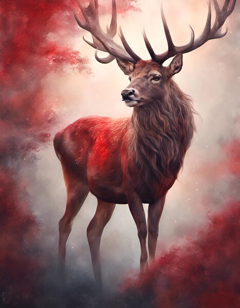 Majestic Red Stag Picture Board by Picture Wizard