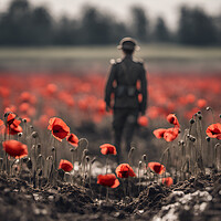Buy canvas prints of Poppy Soldier Remembrance by Picture Wizard