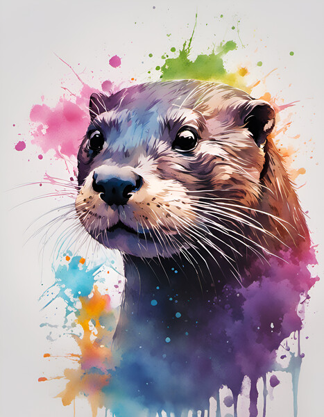 Otter Ink Splat Picture Board by Picture Wizard